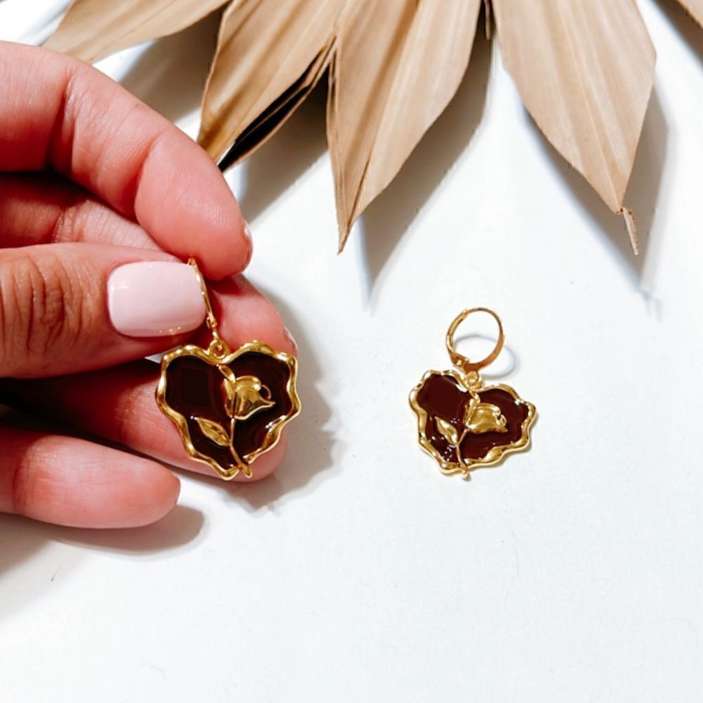 Vintage hoop earrings S533 - Picture 2 of 2